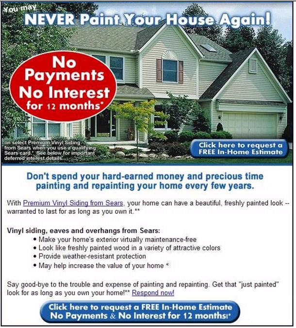 Special Offer on Sears Siding